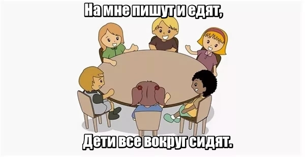 На мне пишут и едят, Дети все вокруг сидят. Стол