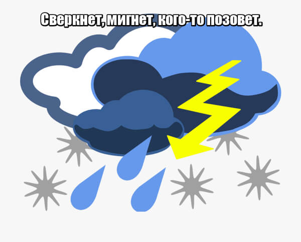 Сверкнет, мигнет, кого-то позовет. Гроза.